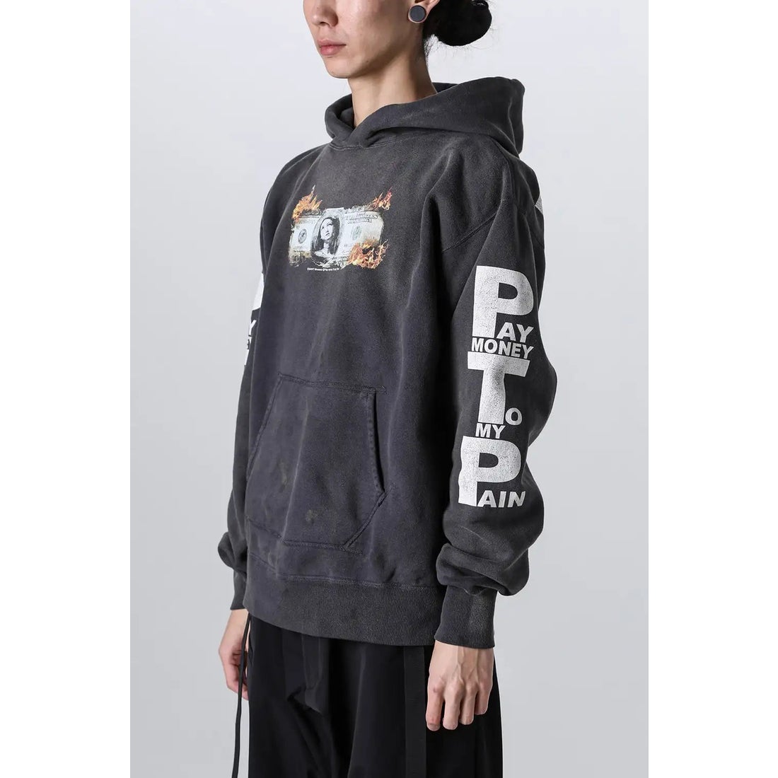 Pay money To my Pain × SAINT Mxxxxxx BRND MONEY Hoodie （Black