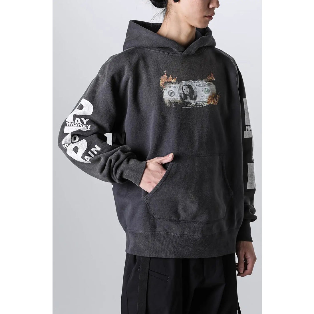 Pay money To my Pain × SAINT Mxxxxxx BRND MONEY Hoodie （Black