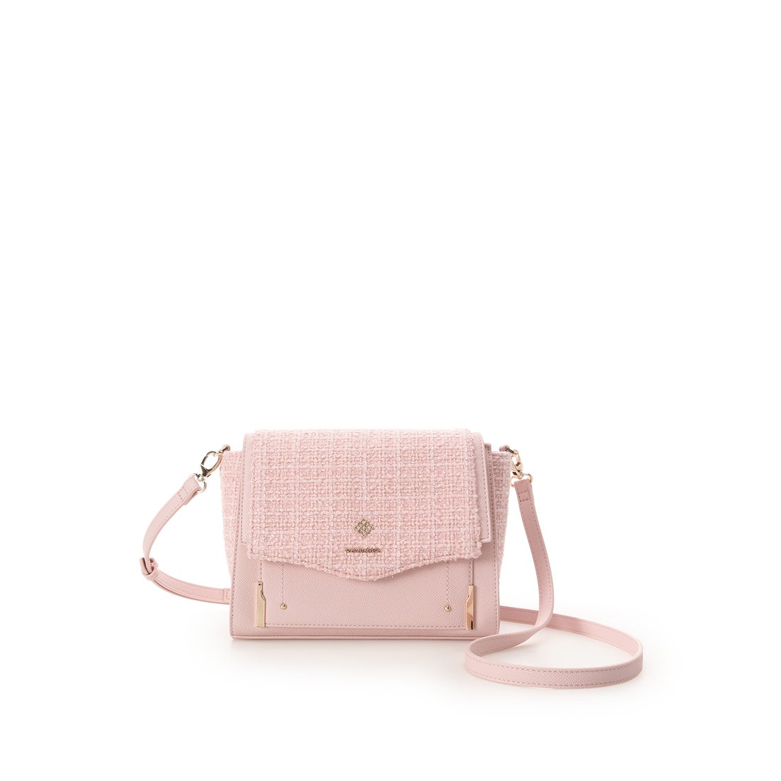 サマンサベガ SAMANTHAVEGA ツイードダイヤカットショルダーバッグ