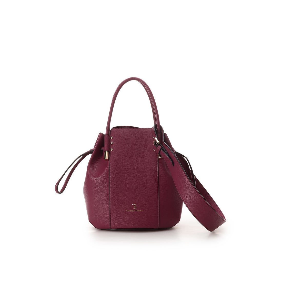 サマンサタバサ Samantha Thavasa セミハード合皮2wayバッグ (ボルドー