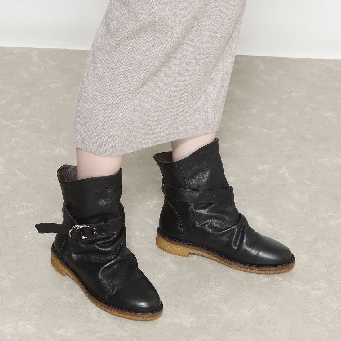 SAYA ソフトレザーエンジニアブーツ(ブラック) -【公式】ラボ・キゴシ