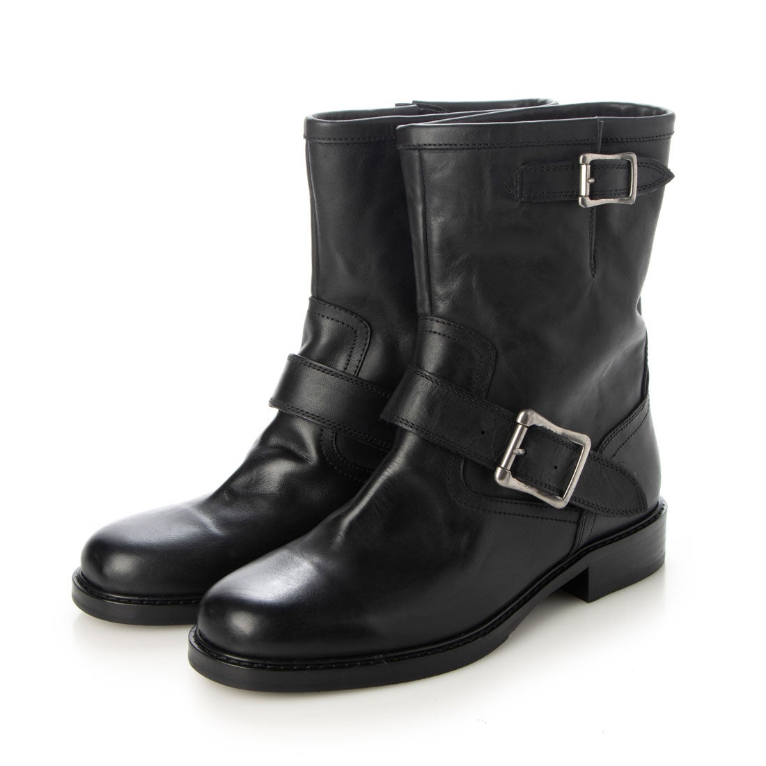 SAYA 【本革】ソフトレザーエンジニアブーツ(ブラック) -【公式】ラボ