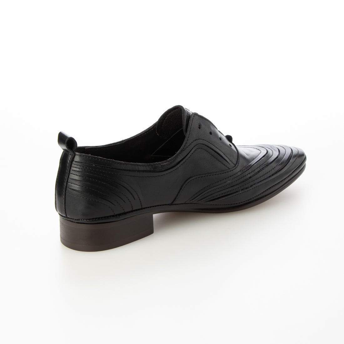 サヤ SAYA ボロネーゼ製法本革レースアップ風シューズ （ブラック