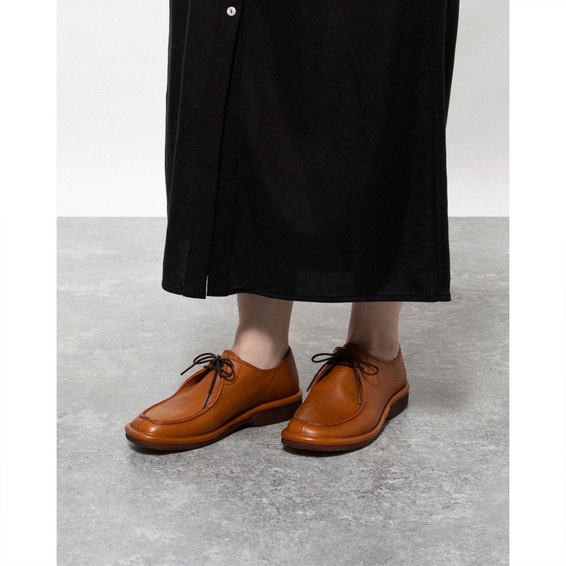 サヤ SAYA プラット製法本革チロリアンシューズ （ブラック） -【公式