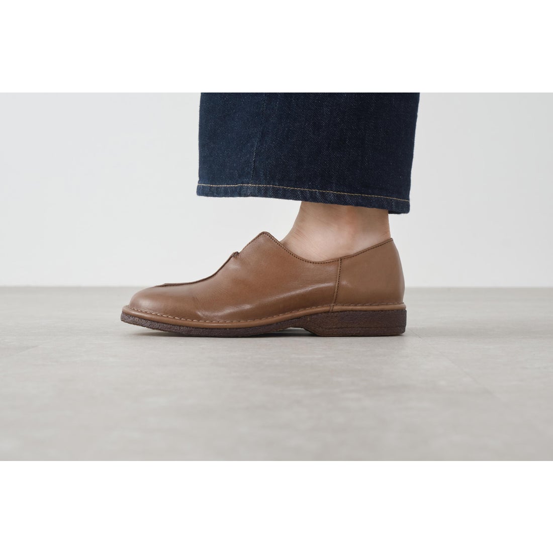 サヤ SAYA 本革プラット製法スリッポン （ブラック） -【公式】ラボ