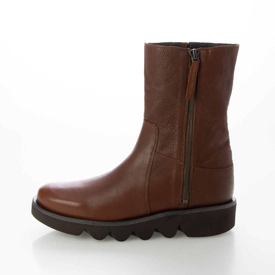 サヤ SAYA 厚底本革ハーフブーツ （レッドブラウン） -【公式】ラボ