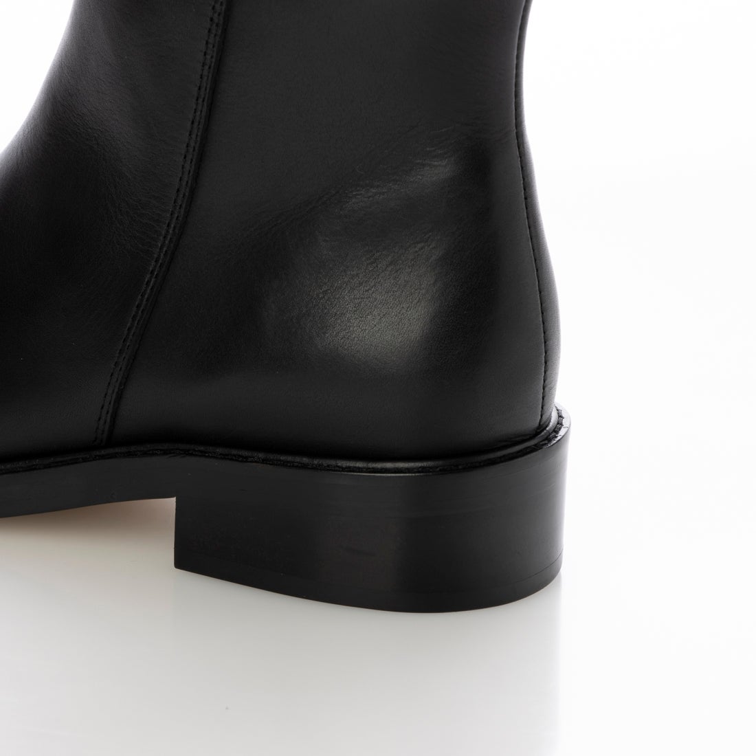 サヤ SAYA 3cm本革編上げクラフトショートブーツ （ブラック） -【公式