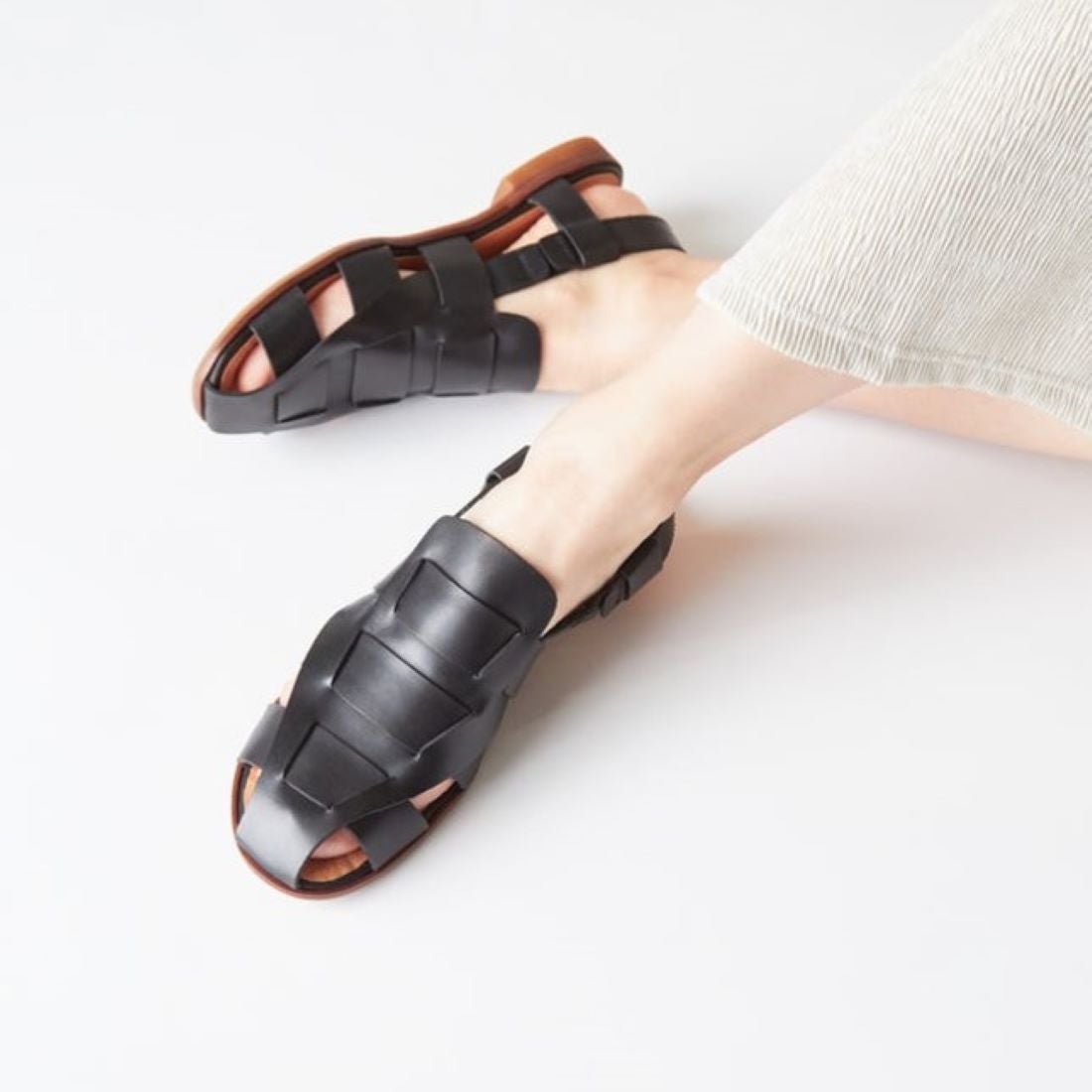 サヤ SAYA 本革グルカサンダル （ブラック） -【公式】ラボ・キゴシ