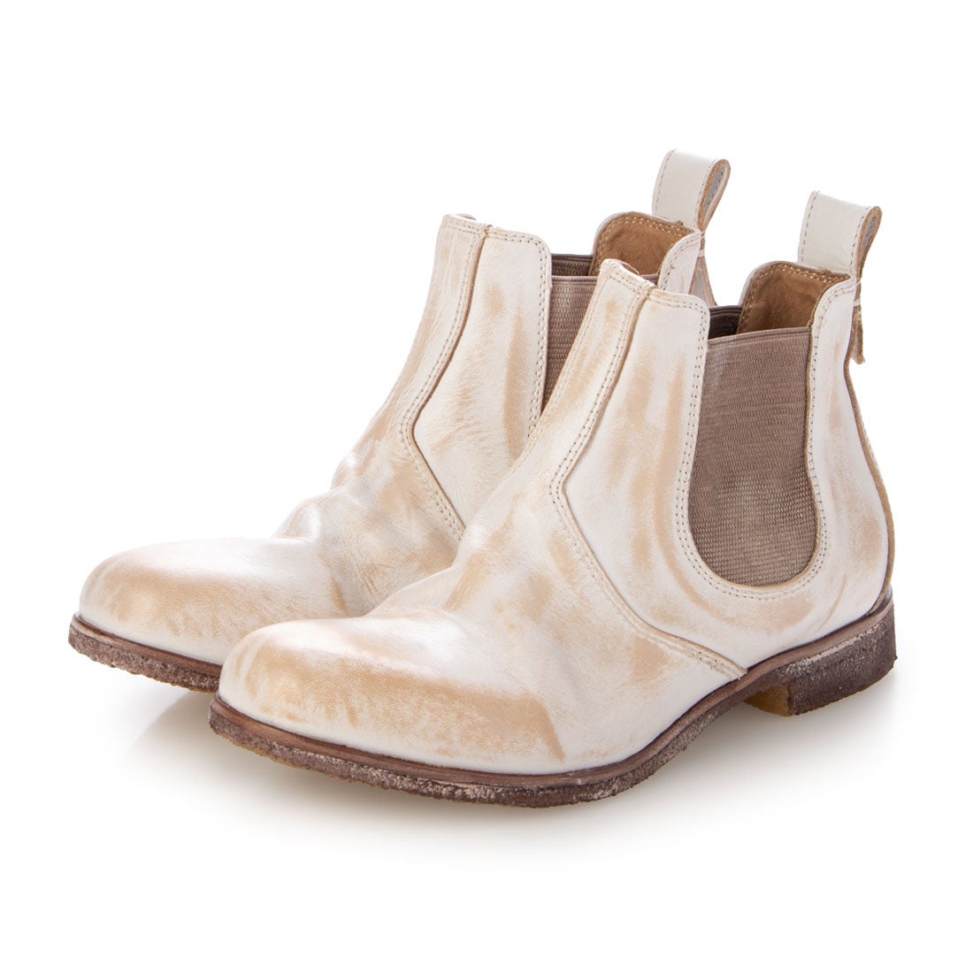 サヤ SAYA クレープ本革ラウンドトウボロネーゼ製法サイドゴアブーツ