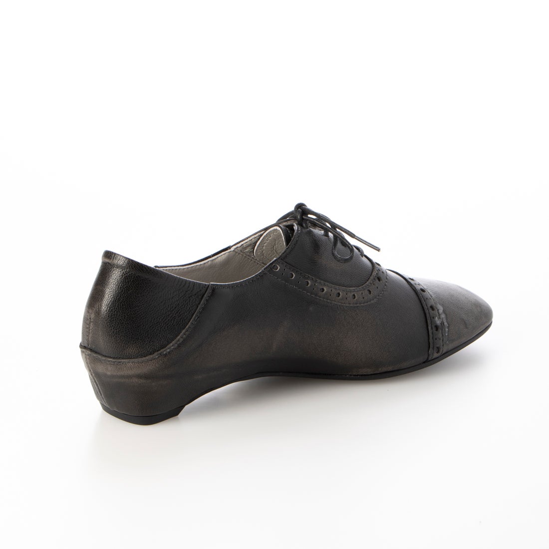 サヤ SAYA フラット本革ラウンドトウボロネーゼレースアップシューズ