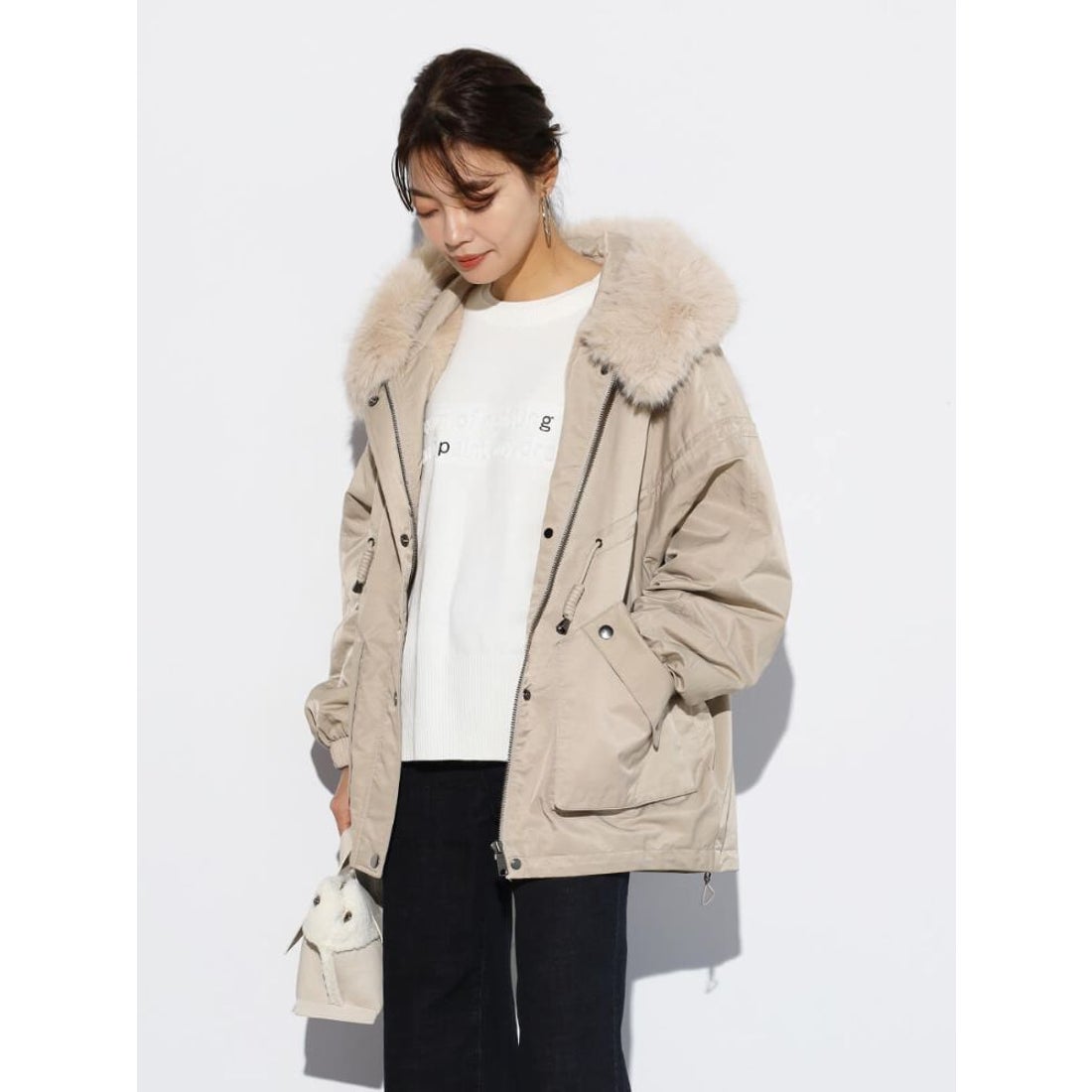 スコットクラブ SCOTCLUB ファーフーディモッズアウター （ライト