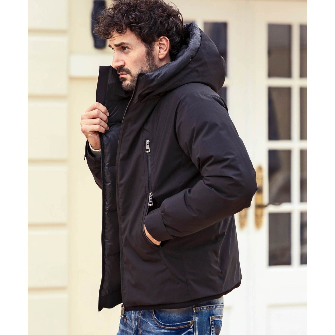 AKM Contemporary ダブルフードダウンジャケット - ファッション通販