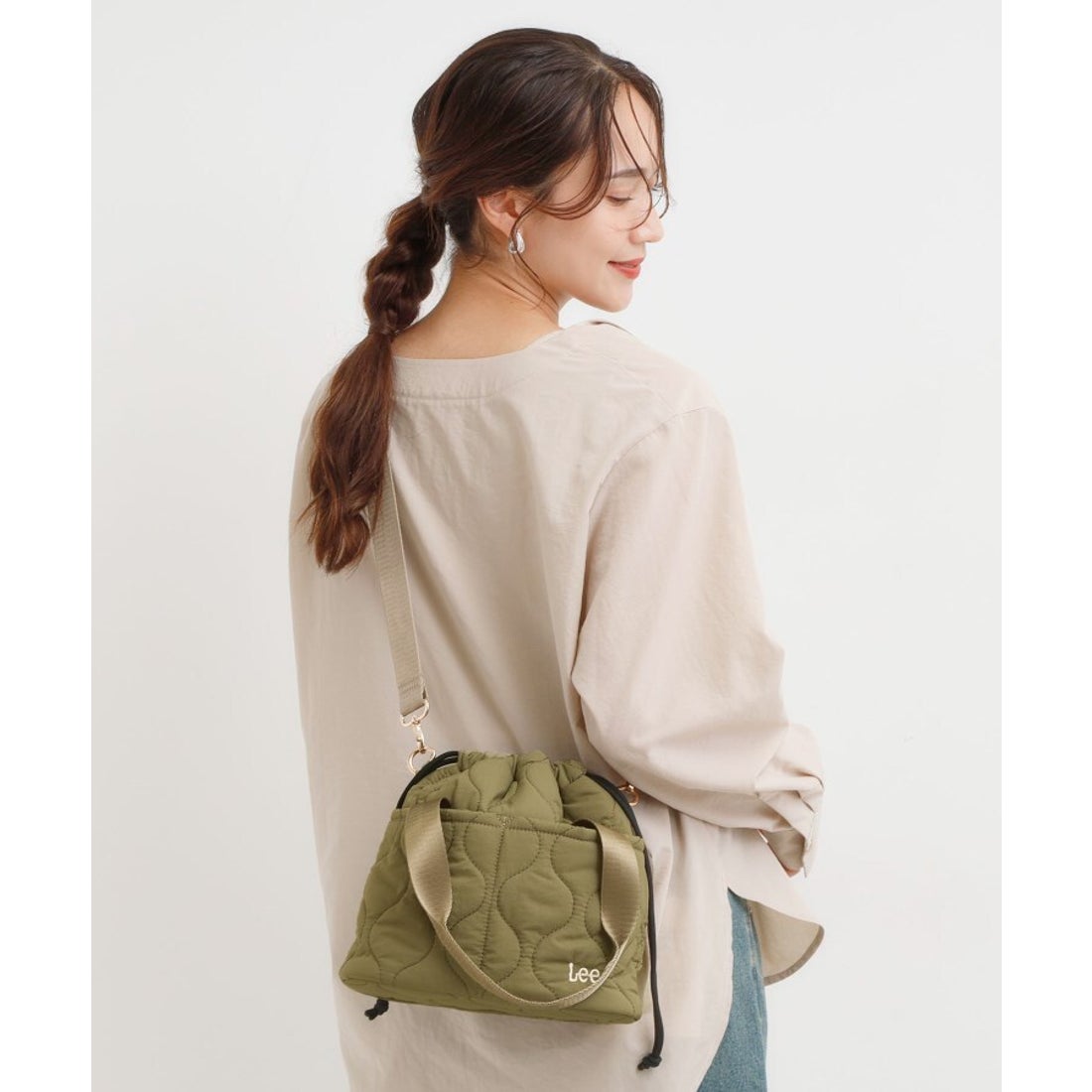 シューラルー SHOO・LA・RUE 【Lee別注】巾着ショルダーバッグ