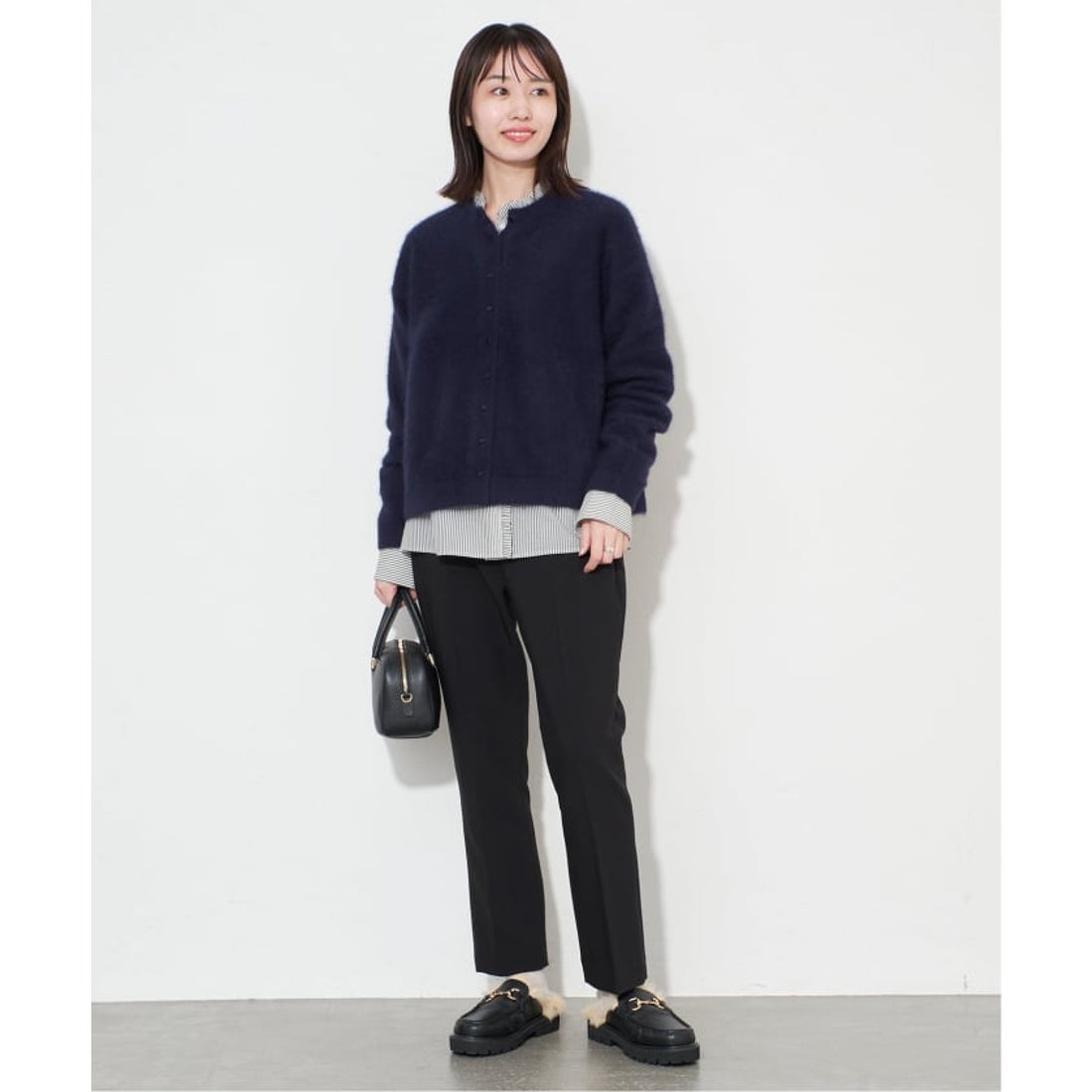 スローブ イエナ SLOBE IENA フォックスアルパカカーディガン