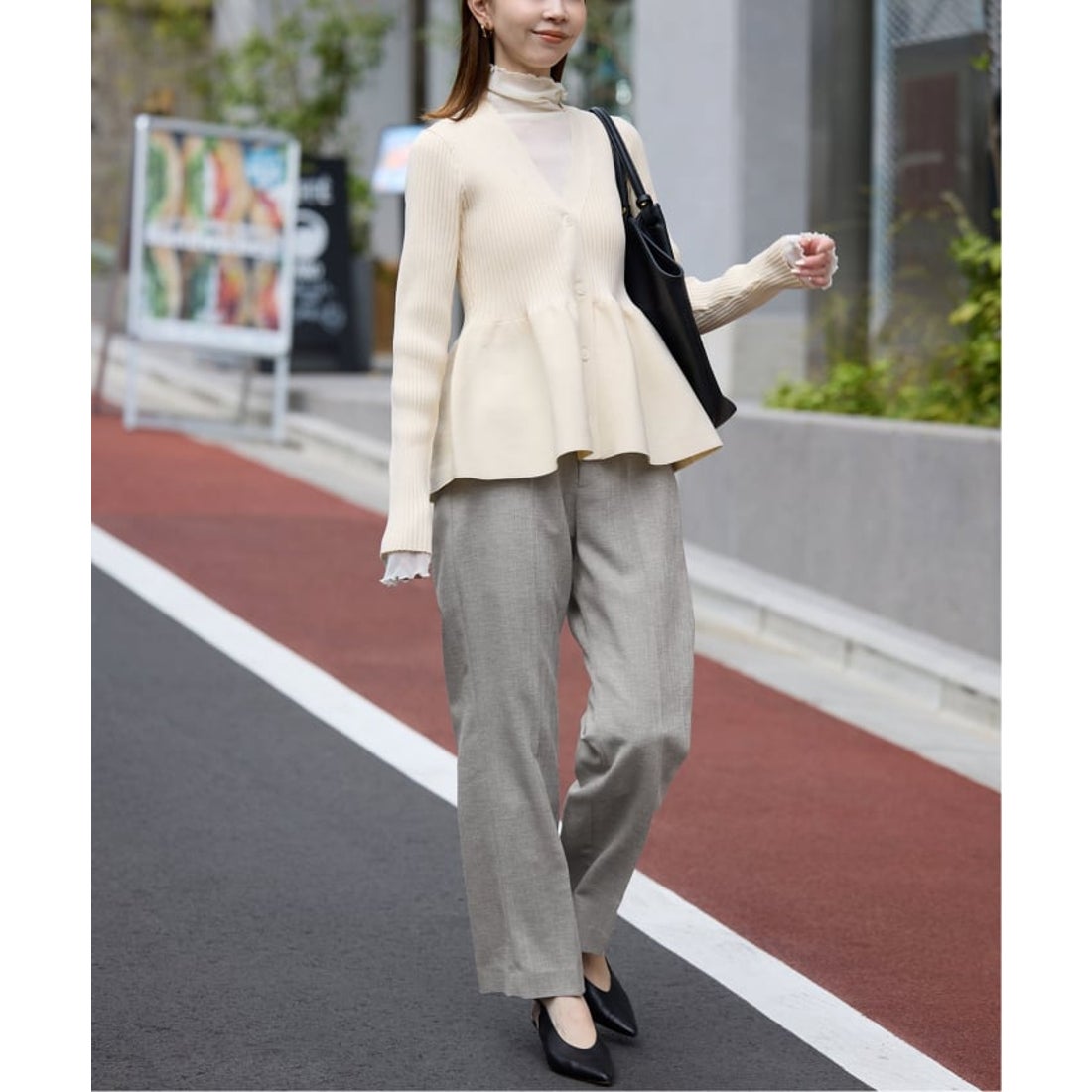 スローブ イエナ SLOBE IENA 《予約》Vネックペプラムカーディガン