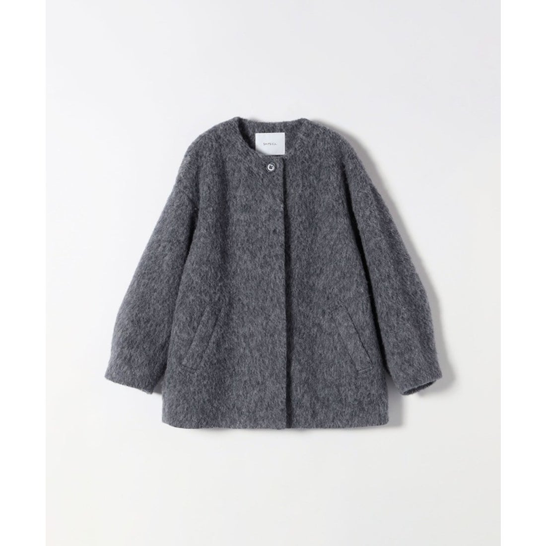 シップス エニィ SHIPS any SHIPS any: シャギー ノーカラー コクーン