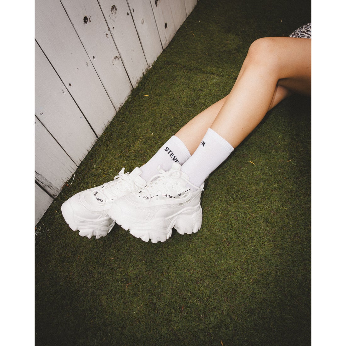 スティーブ マデン STEVE MADDEN 厚底ボリュームスニーカー （ホワイト
