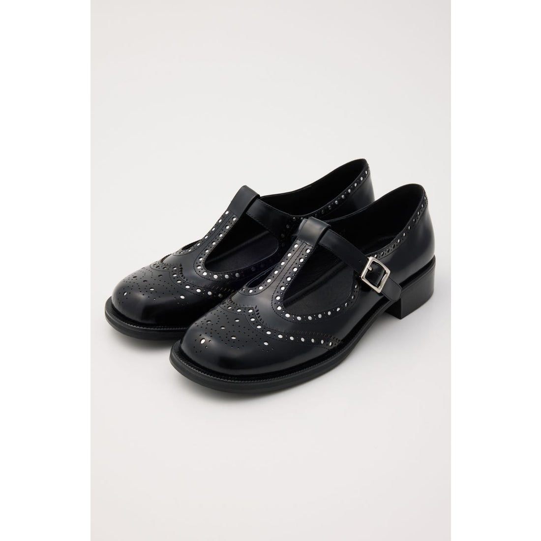 スタッカート STACCATO Tストラップマニッシューズ （BLK