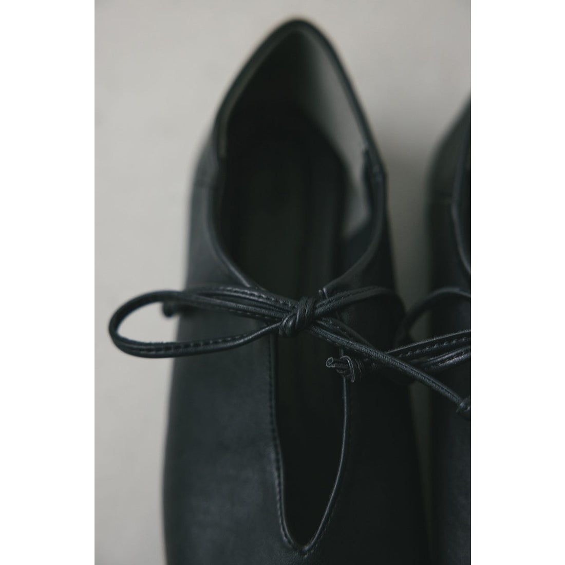 STYLEMIXER レースアップフラットシューズ BLK -ファッション通販