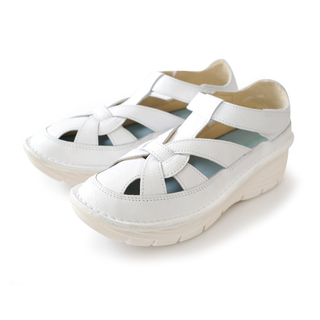 pointer 【本革】サンダル 編み込み グルカサンダル レディース 靴 白