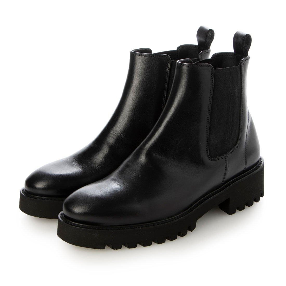 パスクッチ PASCUCCI ベーシックレザーサイドゴアショートブーツ