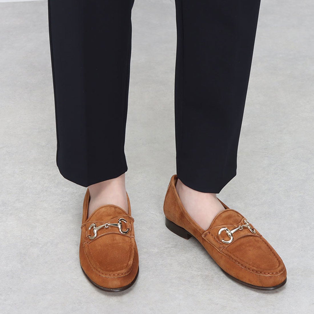 パスクッチ PASCUCCI スエードクラッシックローファー （ブラウン