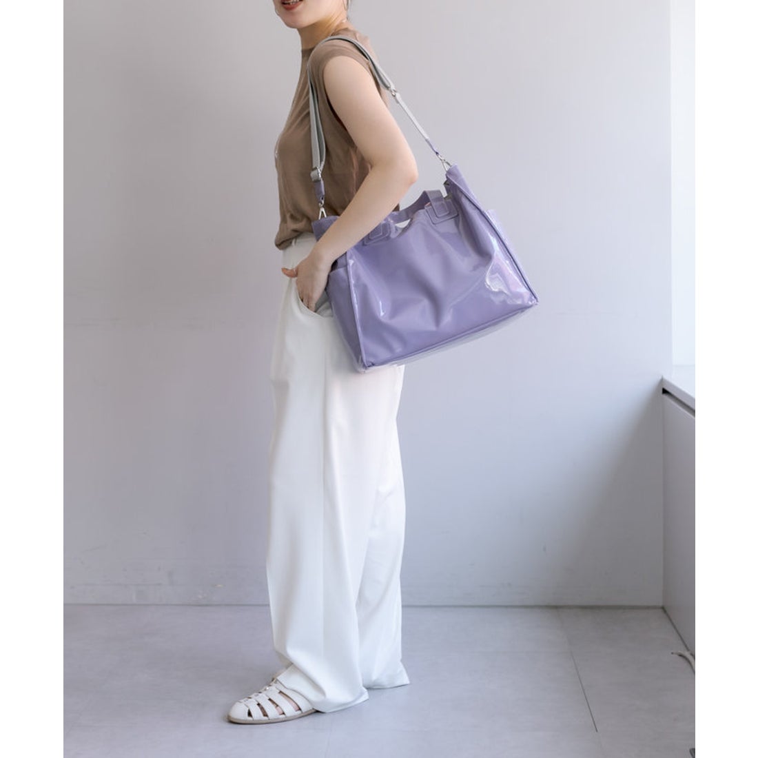 パル PAL 【ear PAPILLONNER】仕切りポケットトートバッグ Lサイズ