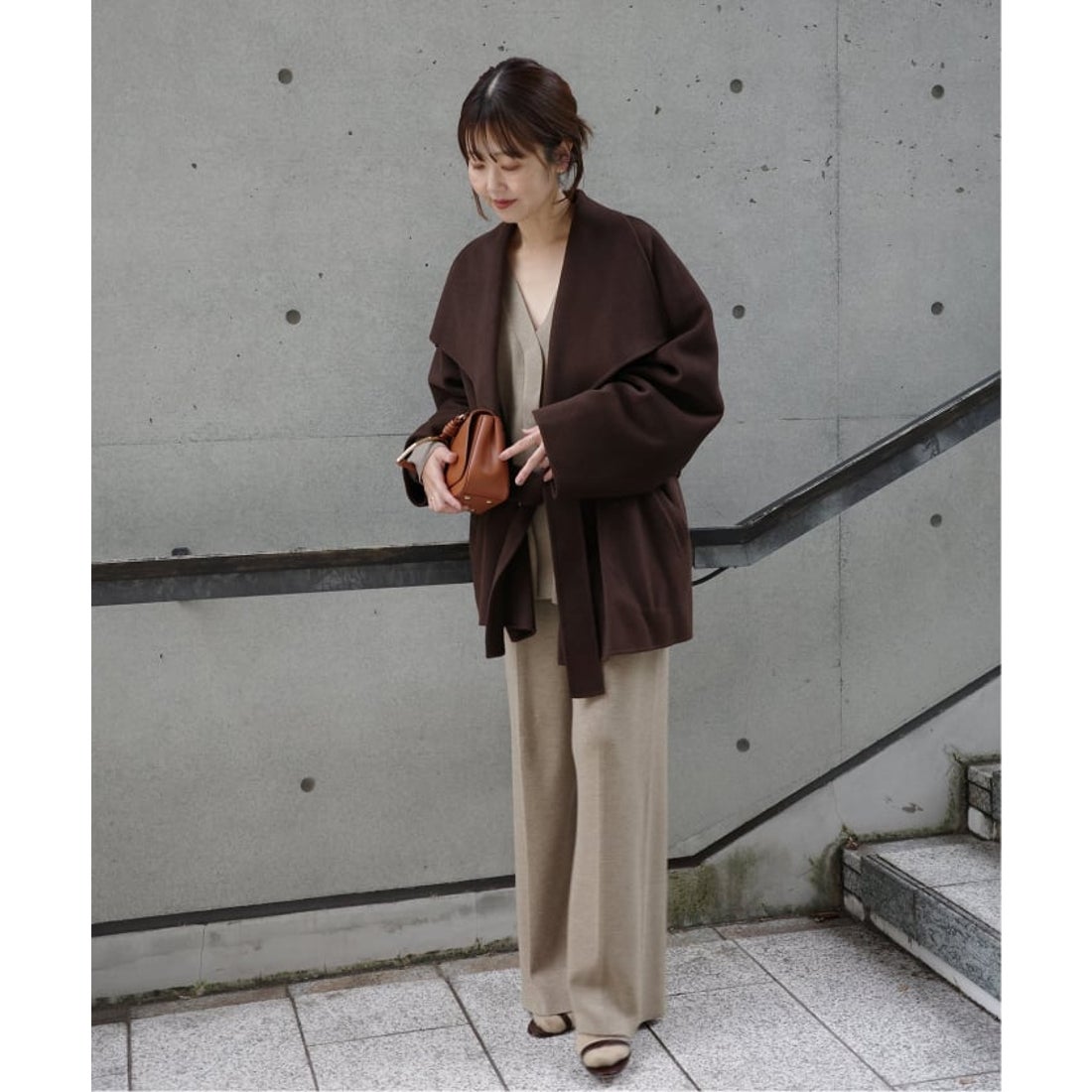 プラージュ Plage HAMILTON DRAPE HALF コート （ナチュラル