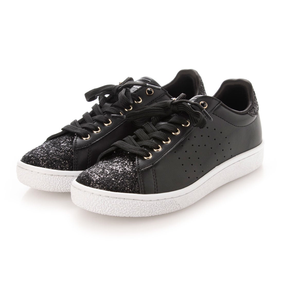 ＋diana プラスダイアナ +diana ビジュー付きグリッタースニーカー