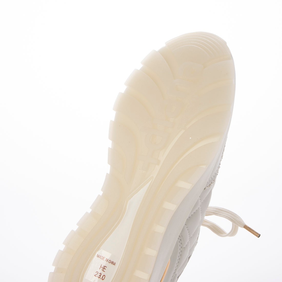 プラスダイアナ ＋diana 【軽量】キルティングスニーカー （白人工