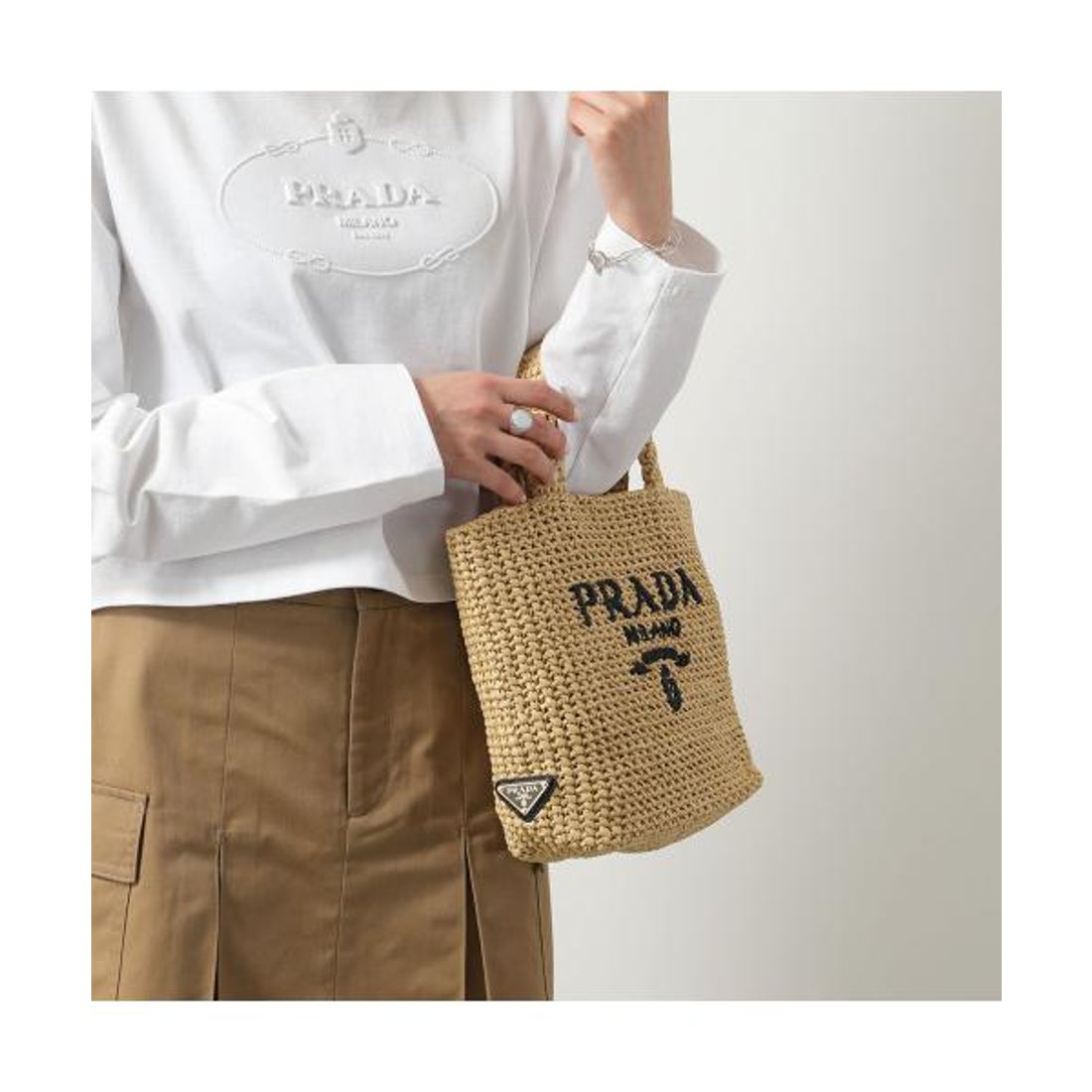 プラダ PRADA PRADA かごバッグ 1BG422 2C2T OOL （F0ES7/NERO-C） -靴