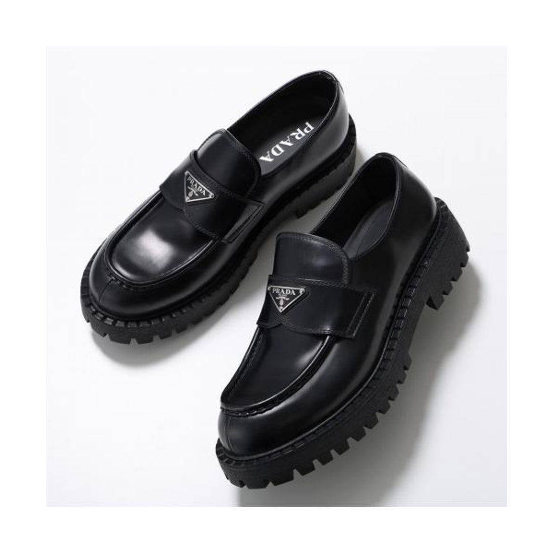 プラダ PRADA PRADA ローファー 2DE151 B4L トライアングルロゴ レザー