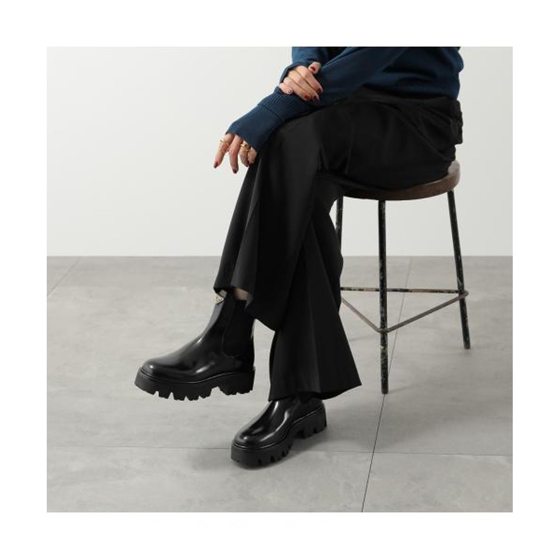 プラダ PRADA PRADA サイドゴアブーツ 1T186O 055 ショートブーツ