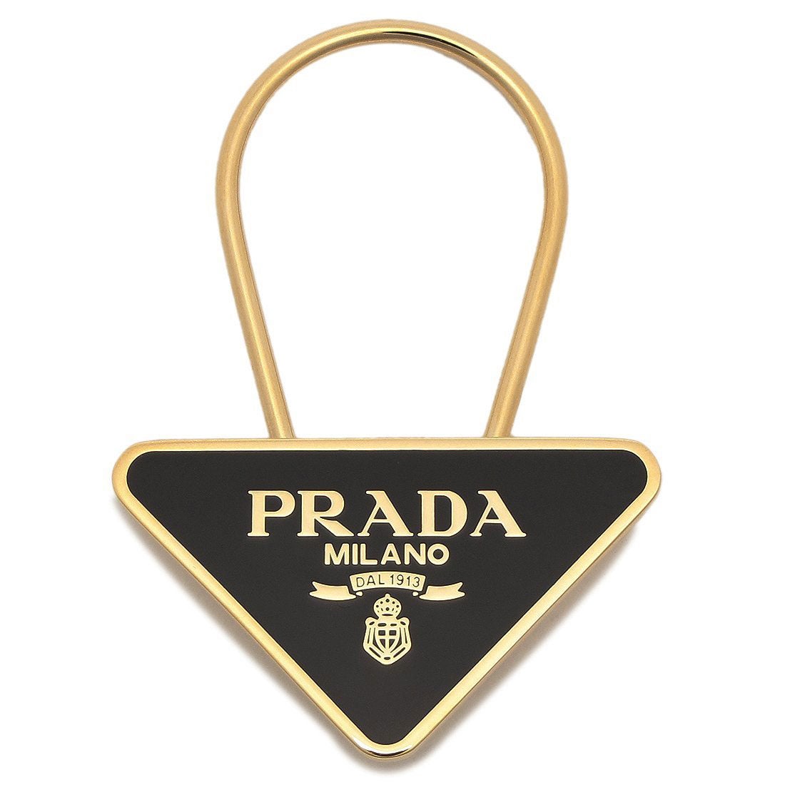 プラダ PRADA キーホルダー トライアングル キーリング ブラック