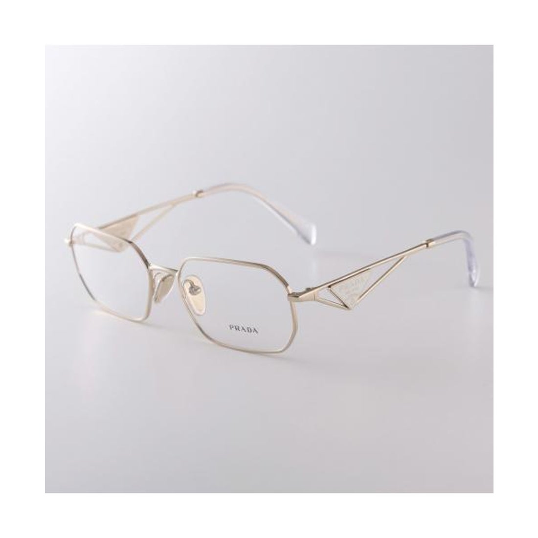 プラダ PRADA PRADA メガネ VPR A53V ポリゴン型 メタルフレーム