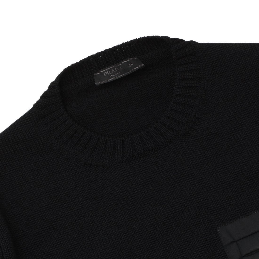 プラダ PRADA ニット セーター トライアングルロゴ ブラック メンズ