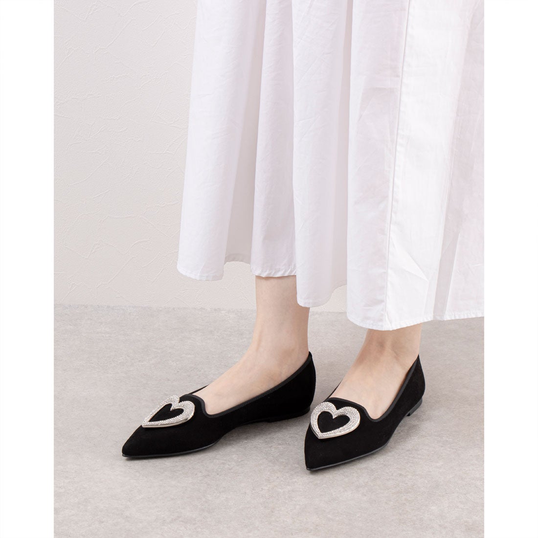 プリティ・バレリーナ Pretty Ballerinas ELLA suede crystal heart