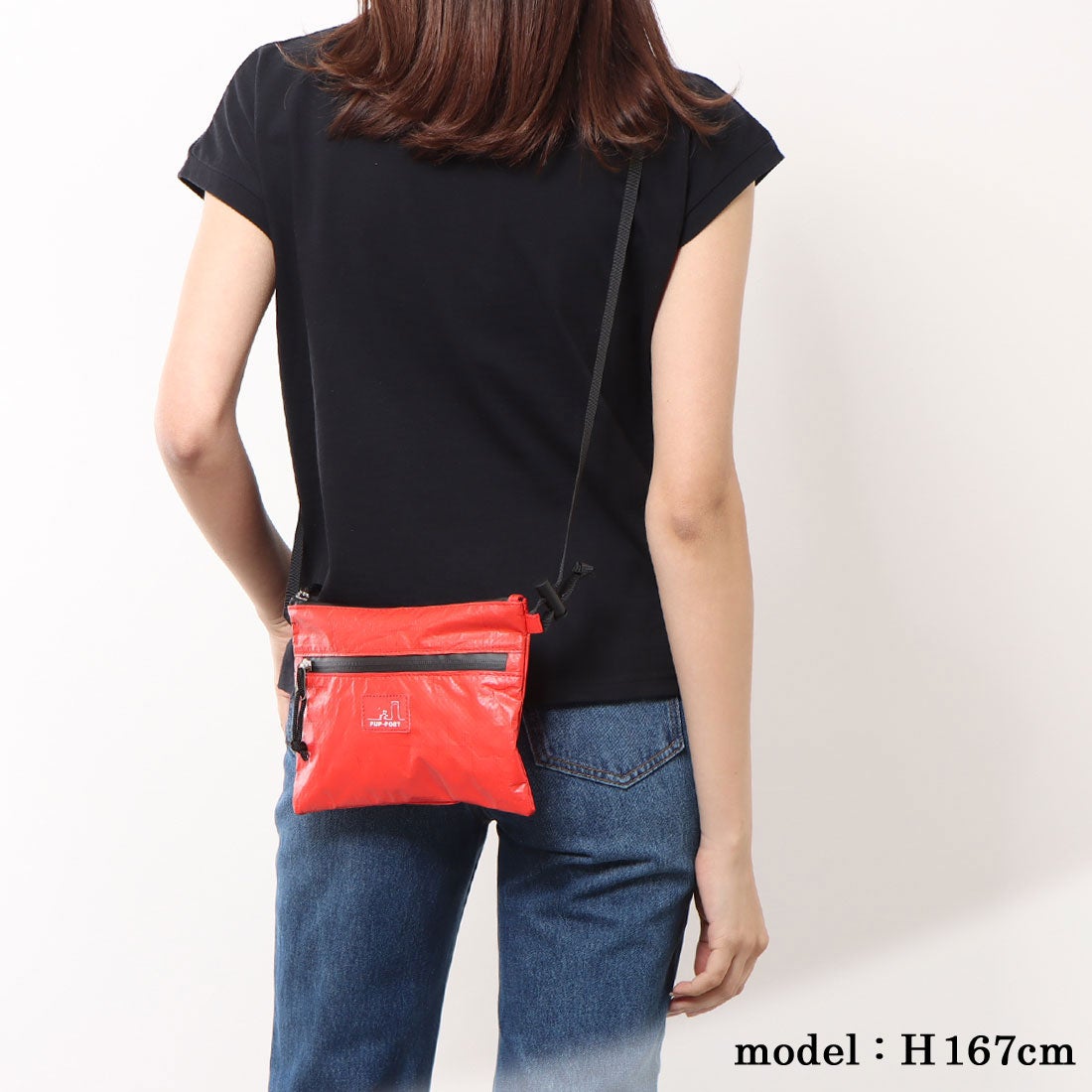 パプポスト PUP-POST ポリエチレンクロス サコッシュ （Red） -waja