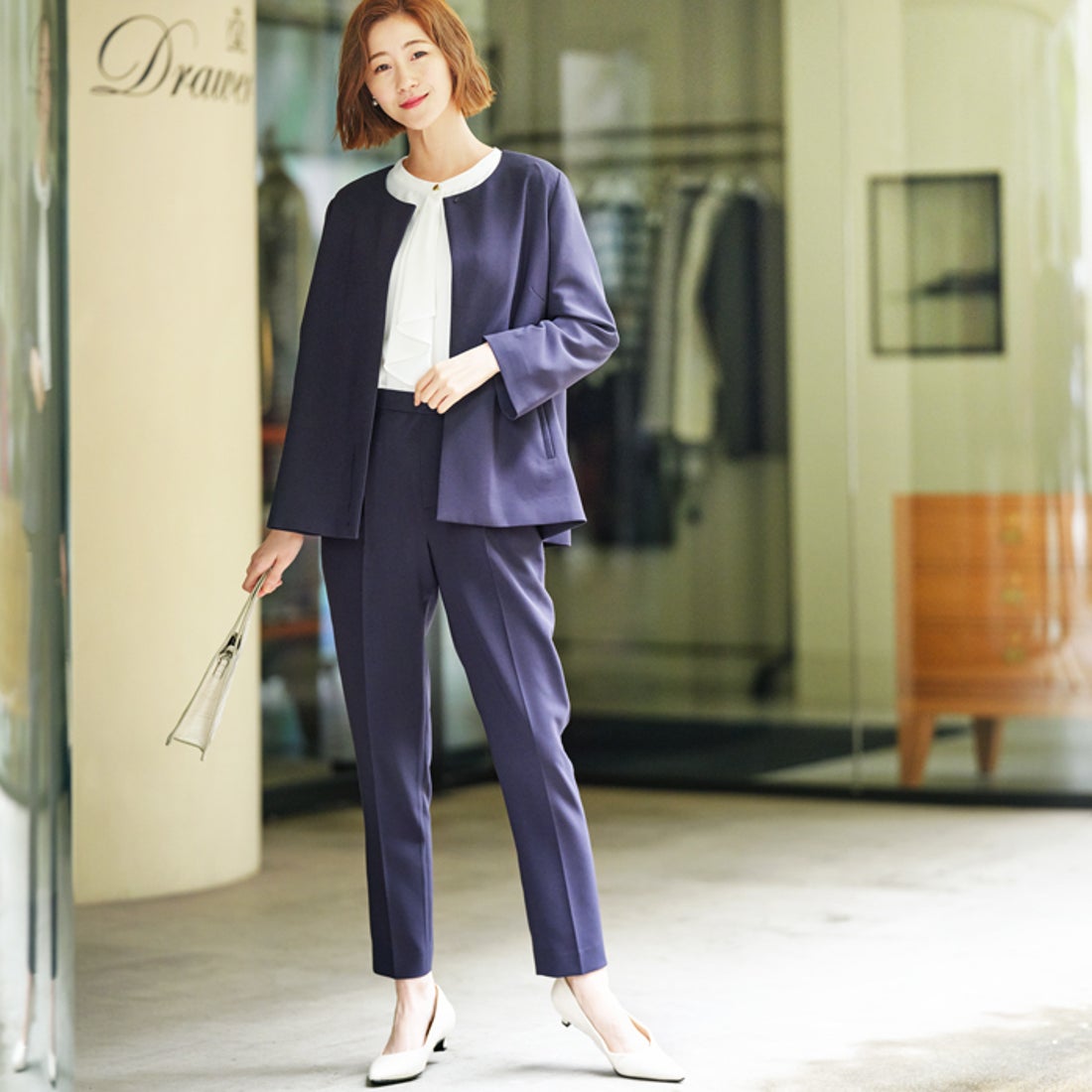 ジーラ GeeRA 【3点セット】フレアーラインジャケットセットアップ