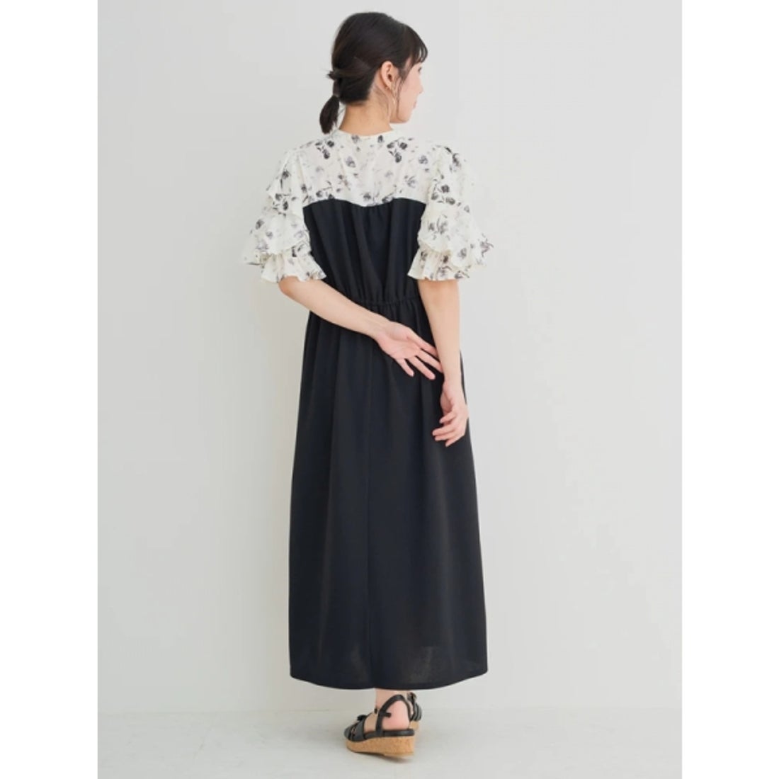 リジェイ＆スプル Re-J&SUPURE 【WEB限定】花柄フリルボウタイブラウス