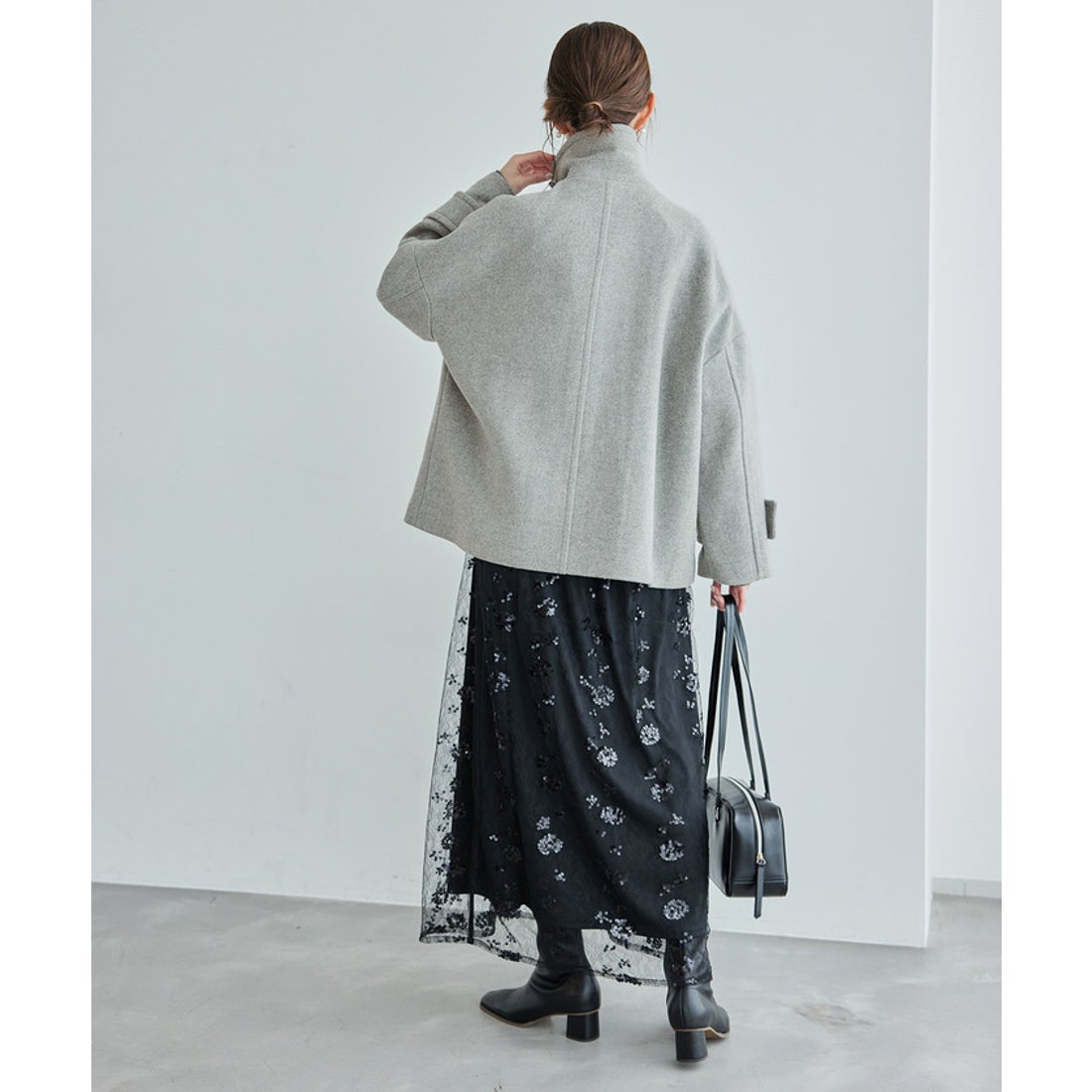 ロペピクニック ROPE' PICNIC ウールショートコート （グレー（07