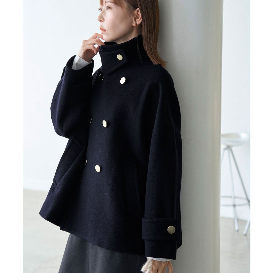 ロペピクニック ROPE' PICNIC ウールショートコート （オフホワイト