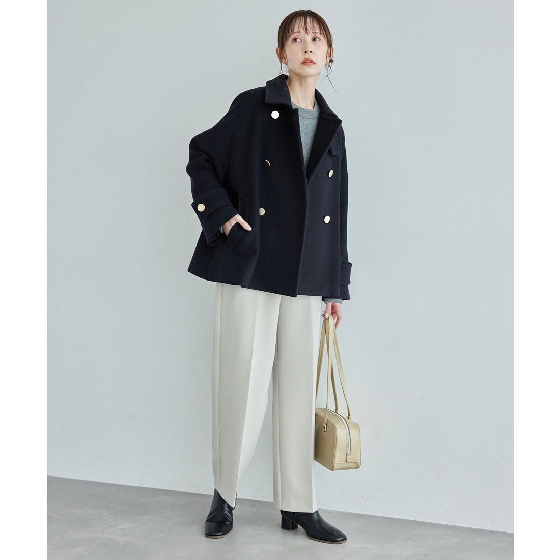 ロペピクニック ROPE' PICNIC ウールショートコート （オフホワイト