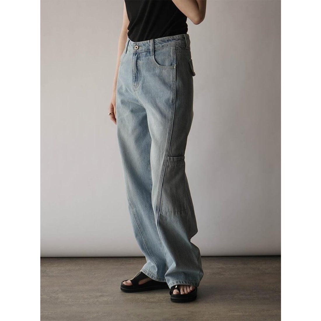 ラディエイト RADIATE cafe de INDiGo 切替デザインストレートデニム