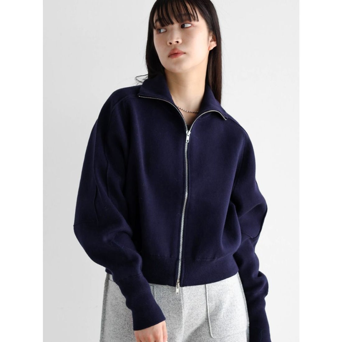 ラディエイト RADIATE ハイネックダブルジップニット （ネイビー