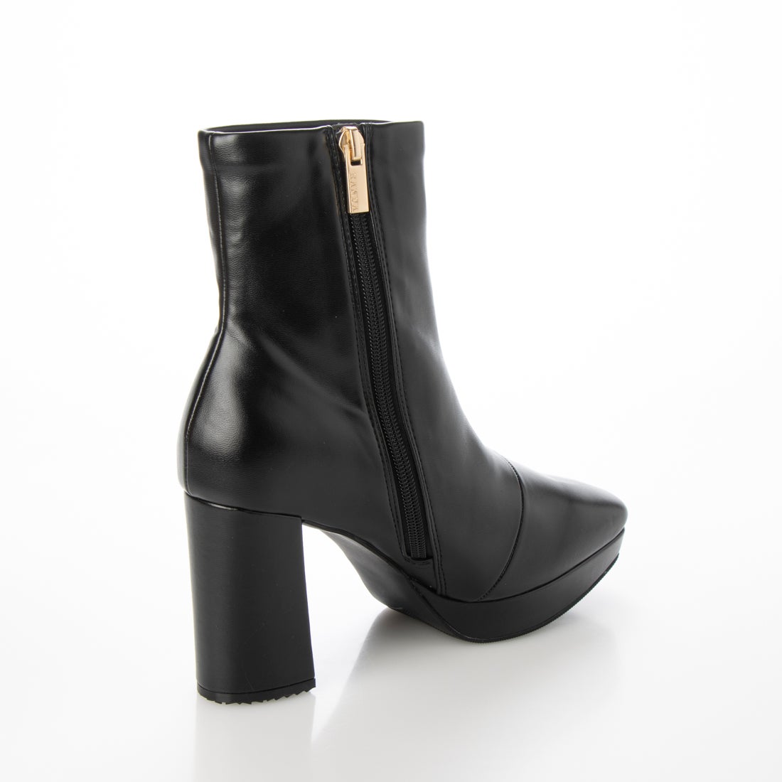 ランダ RANDA ストレッチ チャンキーヒールショートブーツ （BLACK