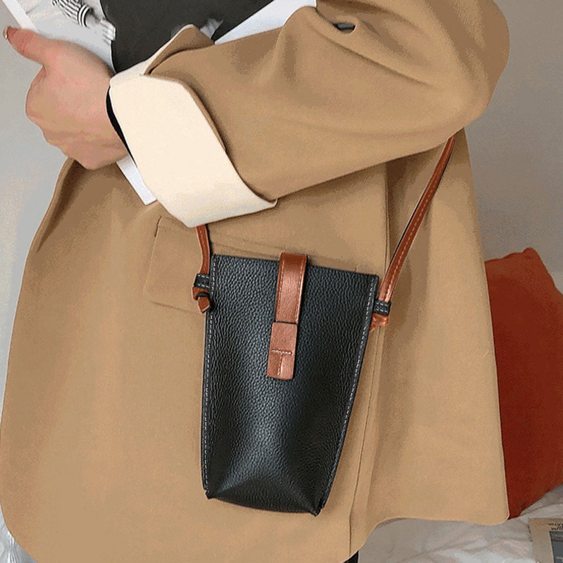 リアルスタイル REAL STYLE スマホショルダー 本革 レザー バッグ