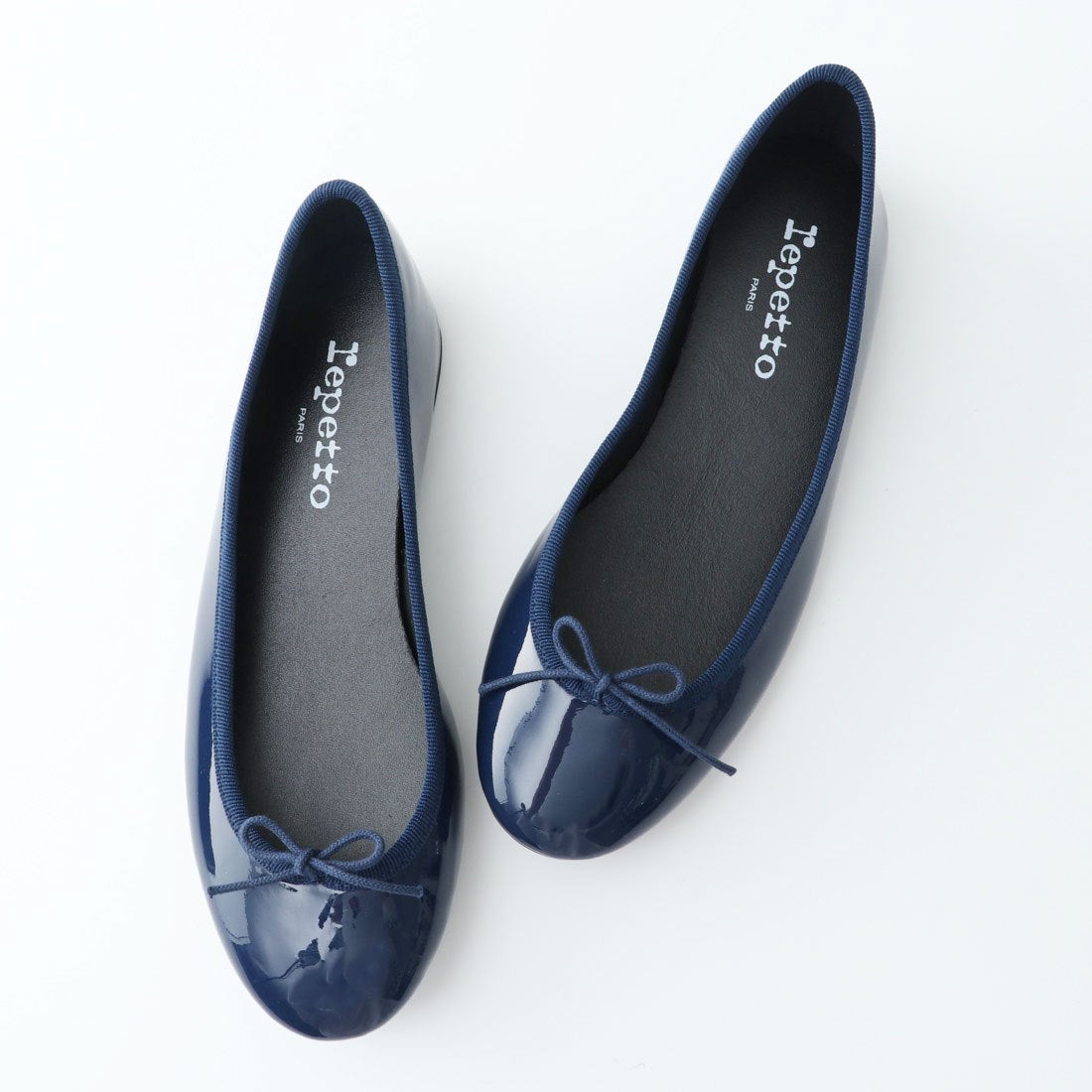 Repetto ネイビー エナメル バレエシューズ ヒール 【公式通販】