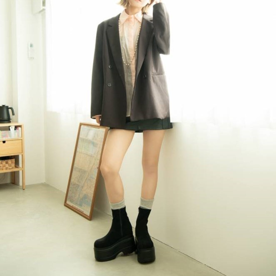 アールアンドイー R&E【R&E】ボリュームソールストレッチショート