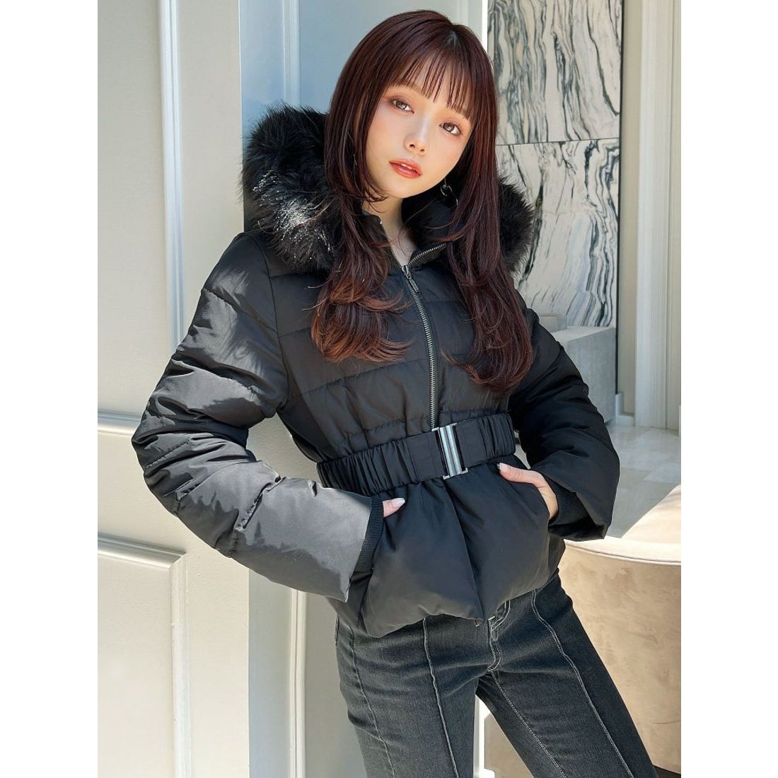 RESEXXY ショートダウンジャケット（ブラック） -靴＆ファッション通販